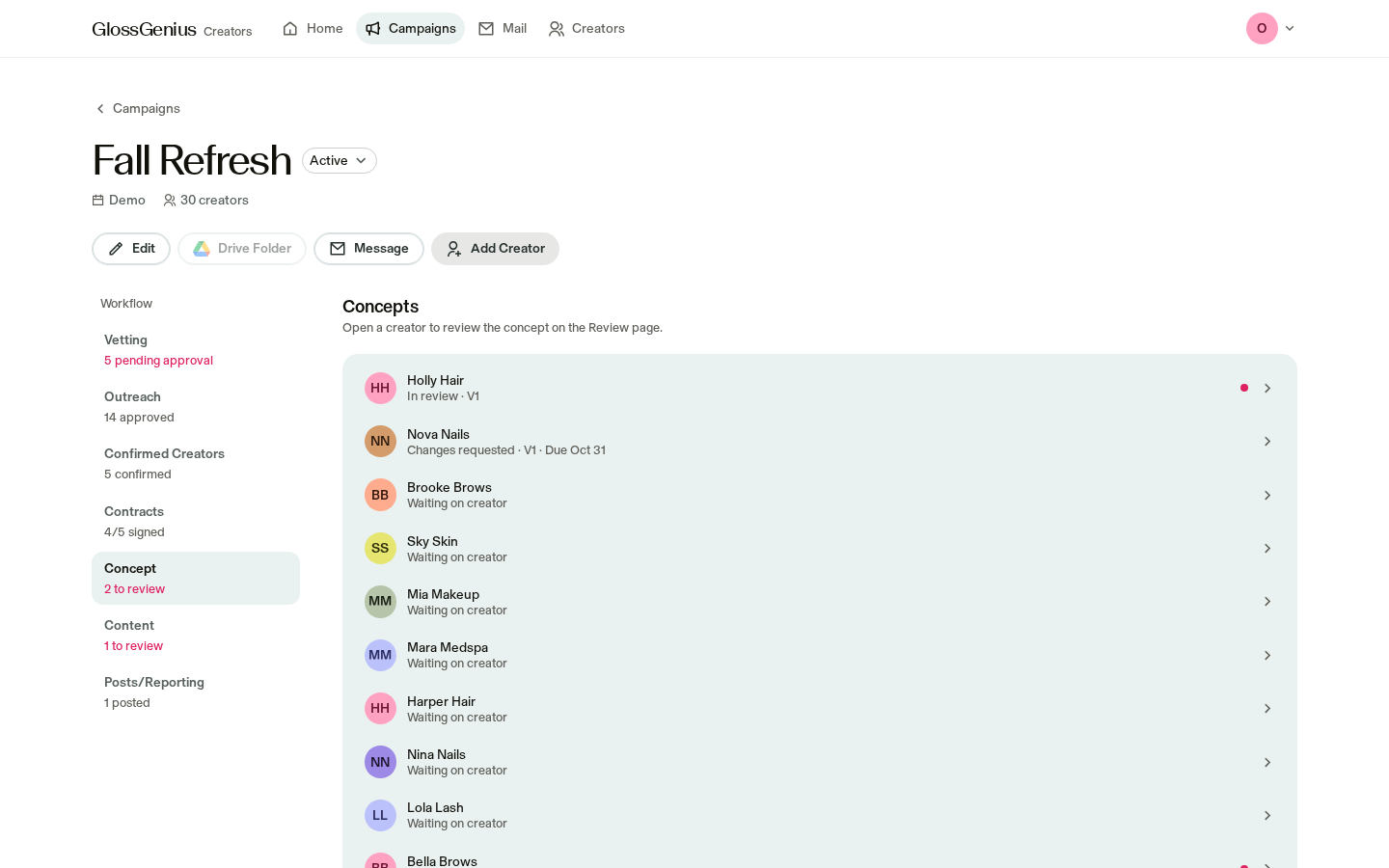 Concept tab screenshot